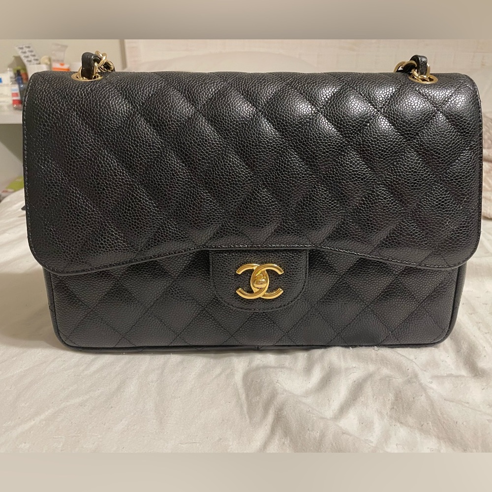 Chanel Jumbo Caviar Double Flap Bag